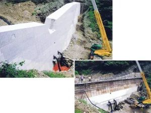 クレーン作業 ダム建設 公共事業 諏訪エリア